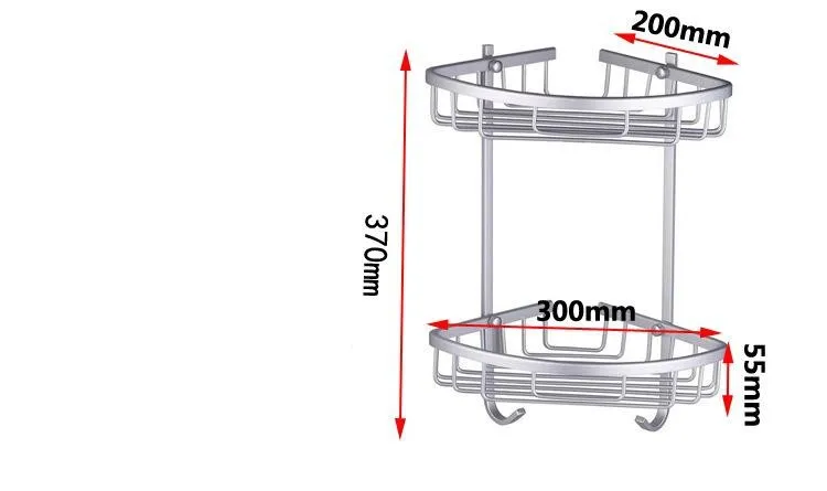 Пространство алюминиевые полки для ванной комнаты двойная треугольная корзина угловая корзина аксессуары для ванной комнаты угловая корзина