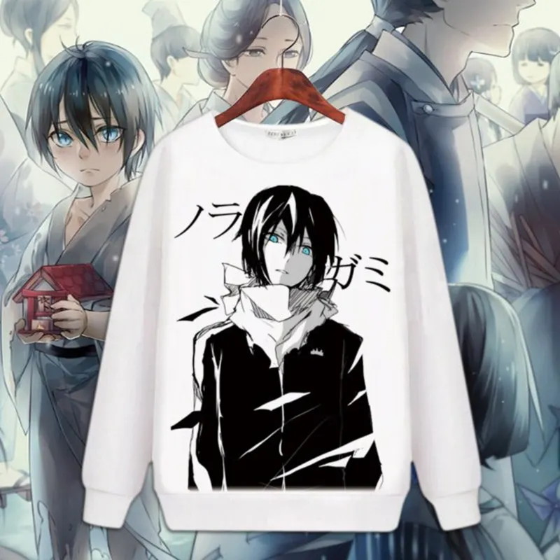 Толстовка с капюшоном Noragami Yato принтом аниме унисекс толстовка длинным рукавом