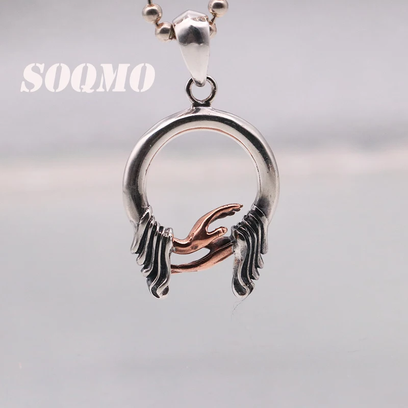 SOQMO 100% настоящий 925 чистый Серебро Buddhistic бергамот кулон для женщин мужчин подарки