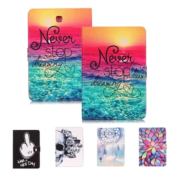 

For Samsung Tab S 2 8 Painted Skin Leather Case Folio Stand Silicon Leather Case for Samsung Galaxy Tab S2 8.0 T715 T710 Cover