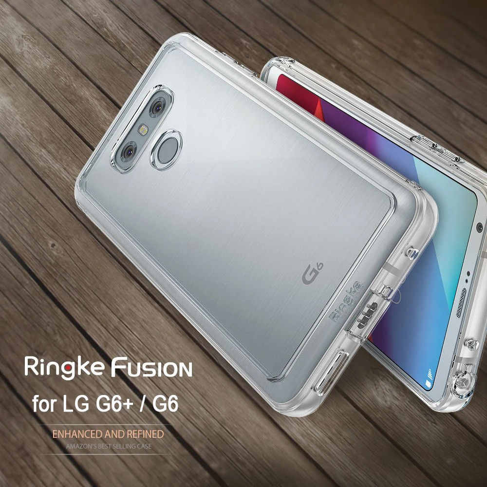 Цена за Ringke Fusion LG G6 G6 Plus Crystal Clear PC Back Панель ТПУ Рамка гибридный военные Класс телефон падение доказательство Чехлы для LG G6 + Цена за Ringke Fusion LG G6 G6 Plus Crystal Clear PC Back Панель ТПУ Рамка гибридный военные Класс телефон падение доказательство Чехлы для LG G6 +