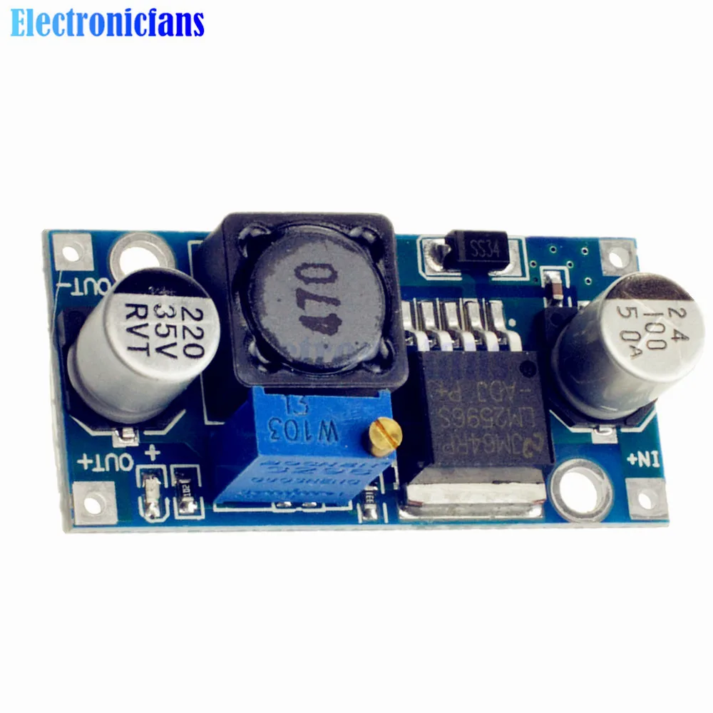 

DC-DC Step Down Buck Converter Module LM2596 3.2V-40V To 1.25V-35V Adjustable Power Voltage Regulator 43x21x14mm High Efficiency