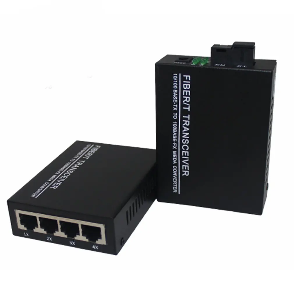 

Htb-bs14-a 100m 1 Light 4 Electric Single Mode Single Fiber Optical Transceiver 4 Port Photoelectric Converter dropshipping