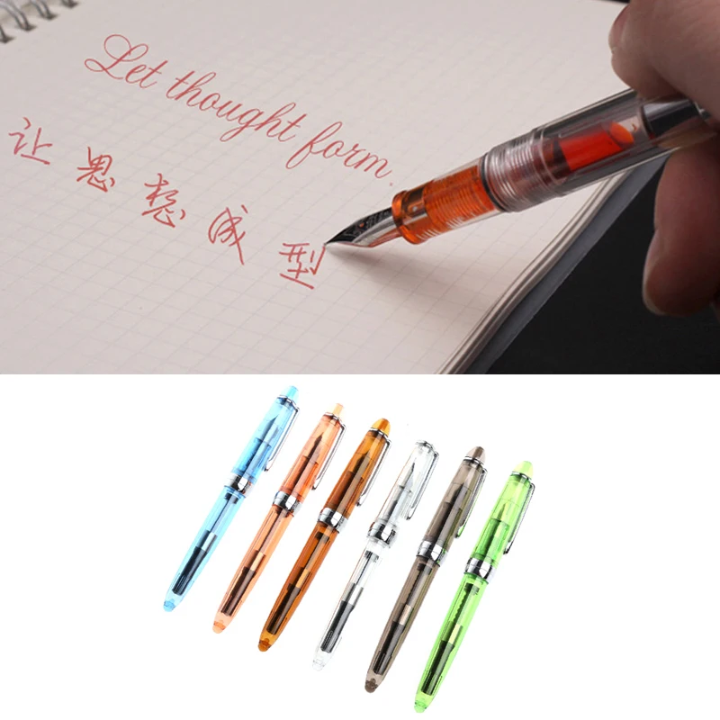 

JINHAO 992 Transparent Fountain Pen 0.5mm Stationery Supplies Writing Tools Gift