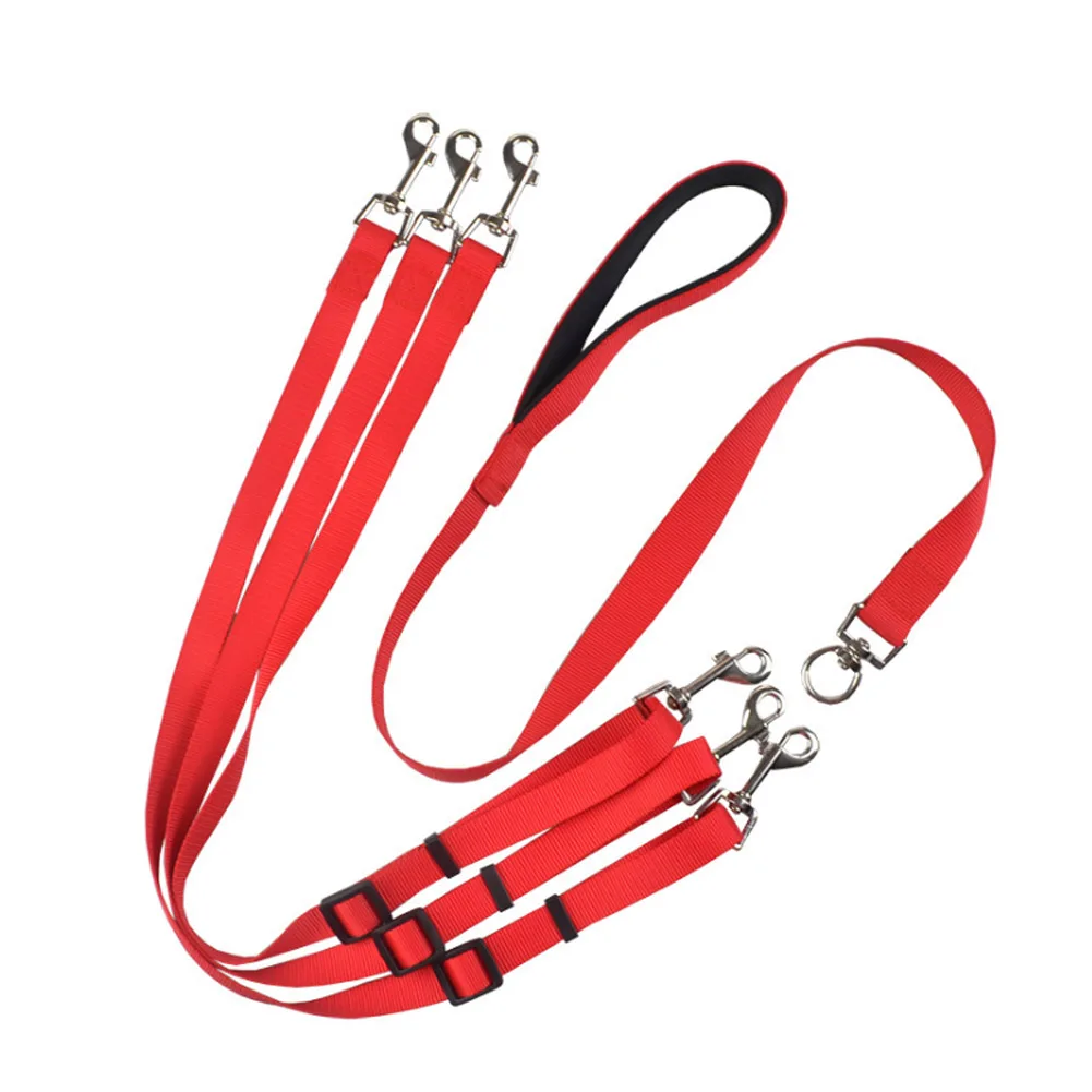 Adjustable 1 to 3 Dogs Leash Coupler Nylon Dog Lead Leash, No Tangle 3