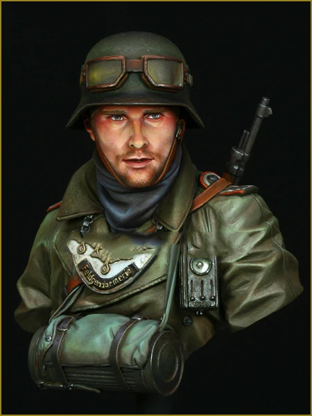 Assembly Scale 1 10 WW2 Germany officer Historical figure WWII Resin Model Free Shipping Unpainted