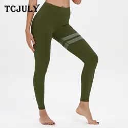 TCJULY 2019 новый дизайн Уличная Для женщин тренировки Леггинсы для Тощий облегающие гимнастические Высокая талия брюки девочек