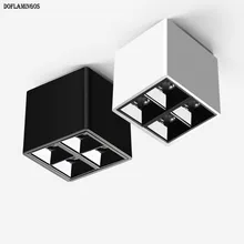 Новая мода Белый Черный Потолок 8 Вт светодиодный COB CREE маленький LED-светильник бизнес-отель Инженерная стена мыть лампа освещение салона