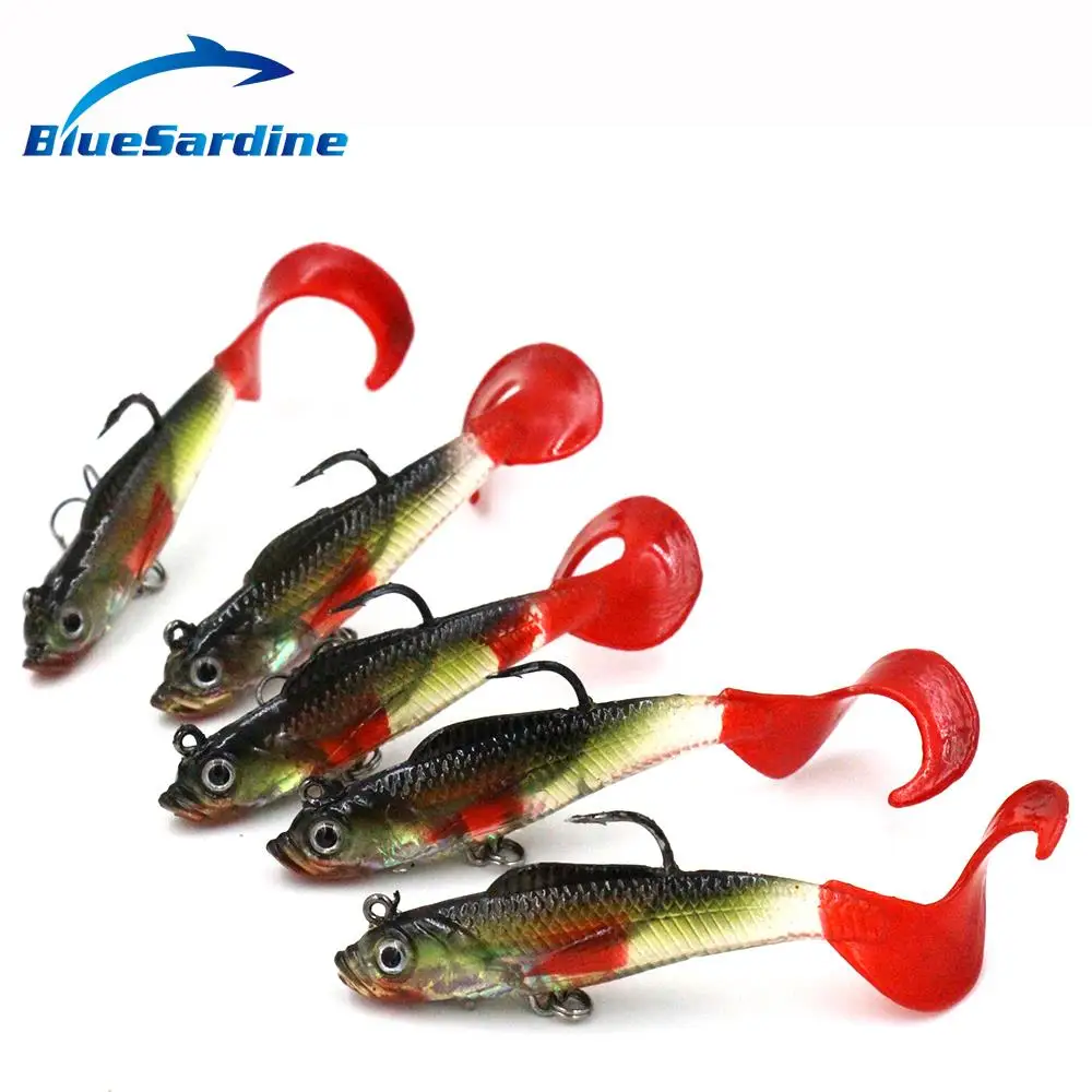 10PCS Fishing Lures Plastic Soft Lures Artficial Lures Soft Baits Pesca 9CM 9G