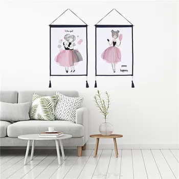 

Creative Hanging Painting for Bedroom Wall Decoration Little Princess Design Canvas Printing Paint By Numbers Wall Art Pictures