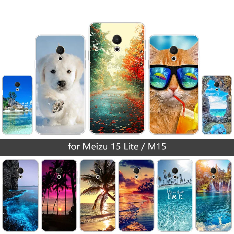 Чехол для Meizu 15 Lite Meilan 5 46 дюймов Мягкий защитный чехол из ТПУ прозрачный