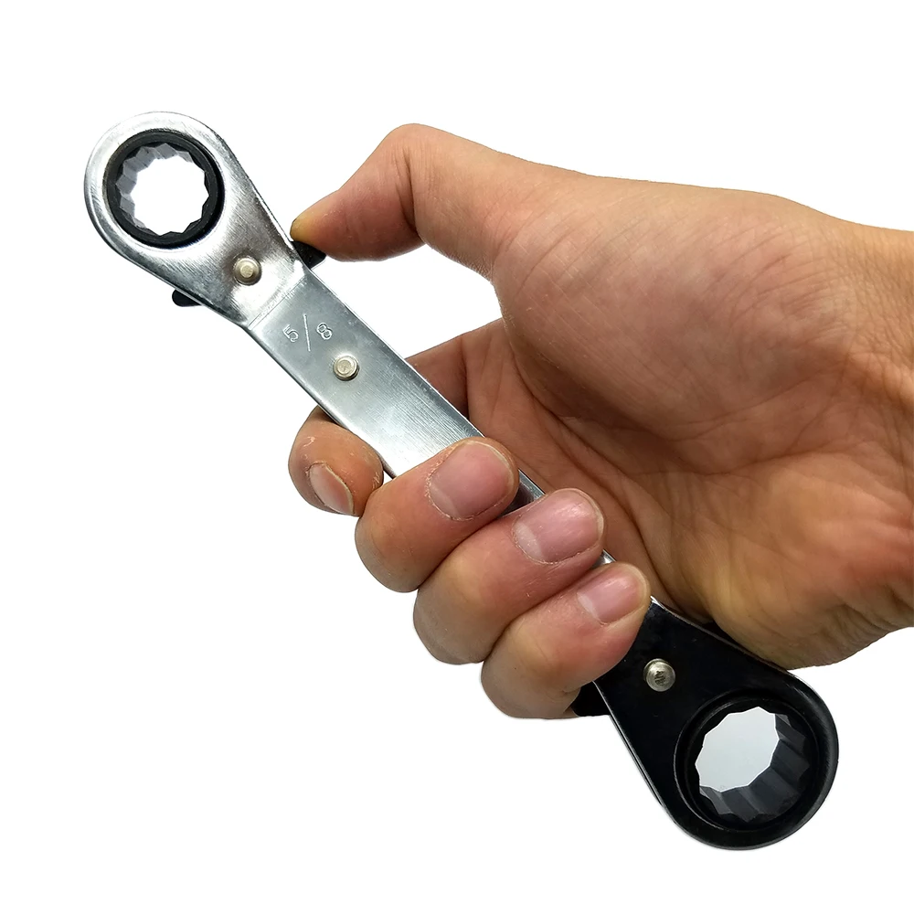 5 шт. метрический SAE офсетный динамометрический ключ универсальный гаечный ключ с трещоткой двойной конец ключ накидной со смещением 7 мм до 22 мм