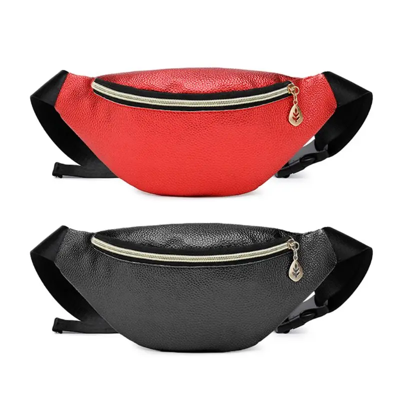 NoEnName_Null High Quality Leather Fanny Pack Women Fashion Chest Fanny Pack Bum Bag PU Leather ...