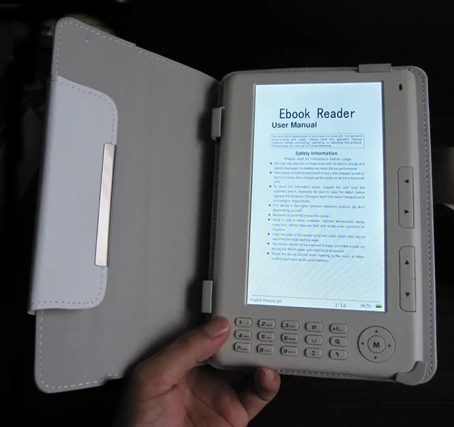 hq 7 inch e book reader 8gb capacity memory ebook with mp3 mp4 etc