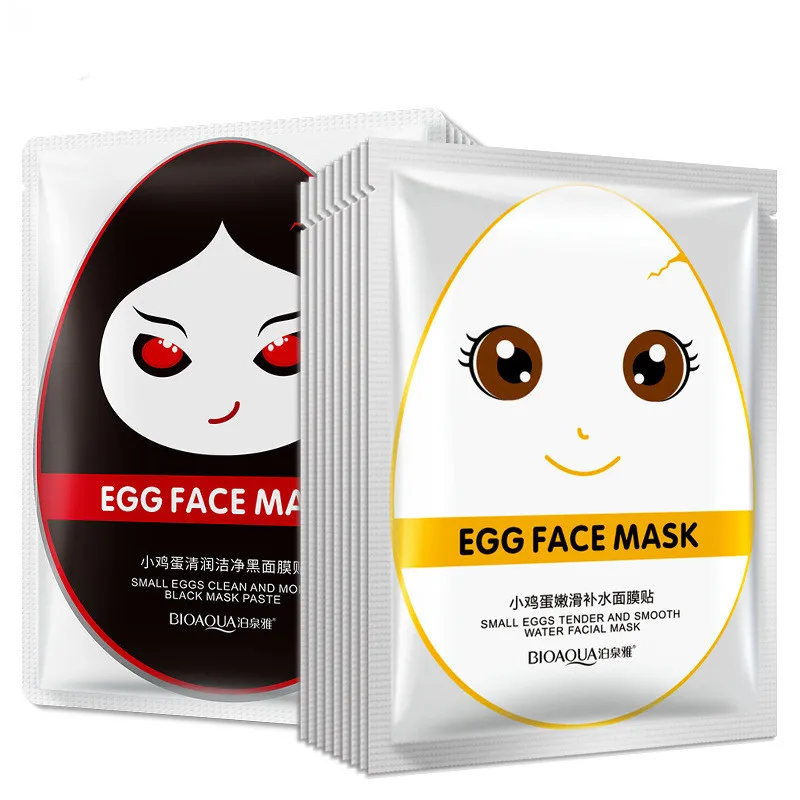 1Pcs Eggs Facial Mask Moisturise Revitalizing Silk Mask Shine Bright