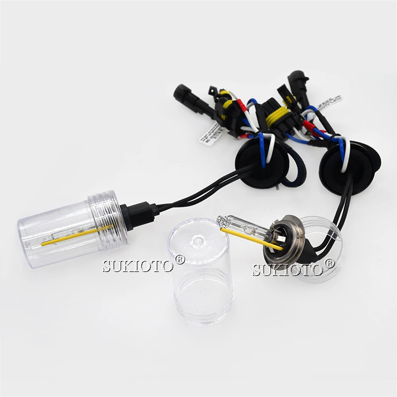 SUKIOTO AC 35W Xenon HID Kit Canbus Hylux ballast Heartray xenon bulbs D2H D2S 9012 bi-xenon Projector lens headlamp H7 H11 HB3 (4)