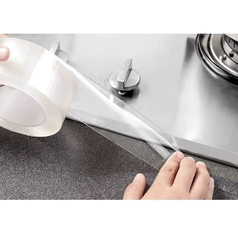 

Kitchen Sink Waterproof Mildew Strong Self-adhesive Transparent Tape Bathroom Toilet Gap Strip Pool Water Seal
