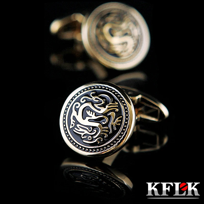 KFLK 2019 роскошная мужская рубашка запонки для подарка брендовые манжеты на