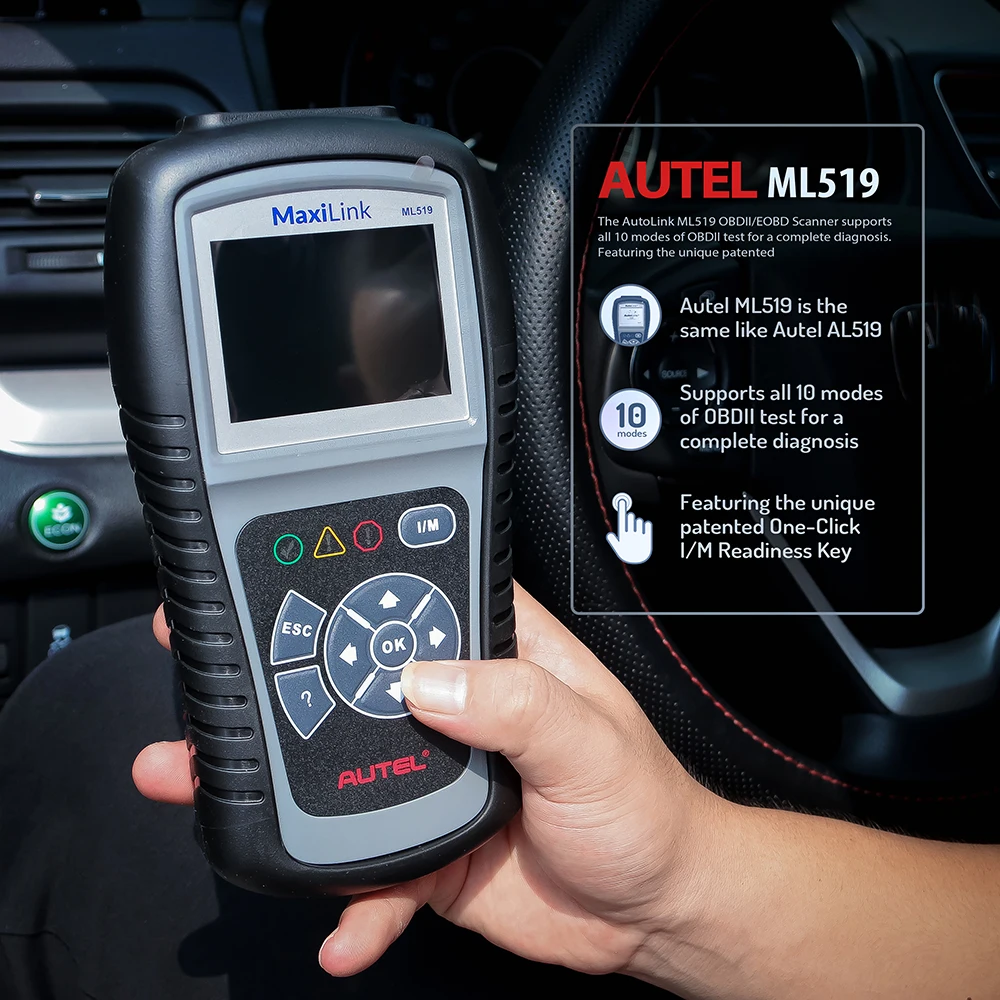 Autel ML519 Автоссылка авто код сканирования для всех OBD2 может EOBD автомобиля считыватель устройство autel ML 519 лучше, чем AL519