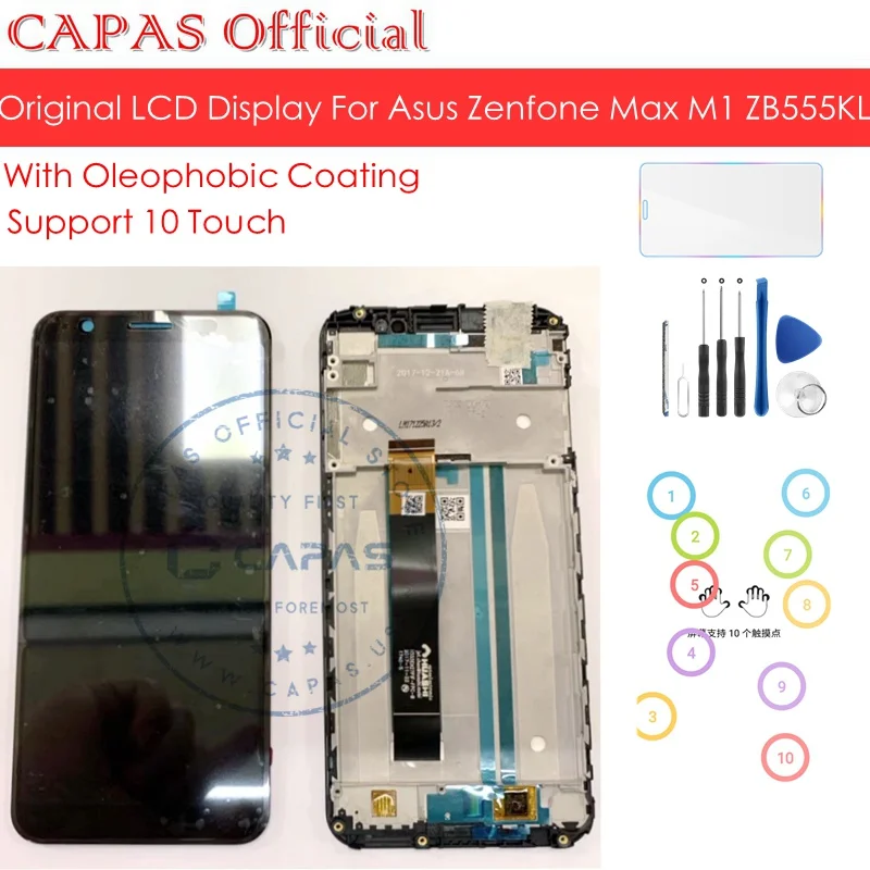 

Original for Asus Zenfone Max M1 ZB555KL LCD Display + Frame 10Touch for Zenfone Max M1 ZB555KL LCD Screen Digitizer Replacement