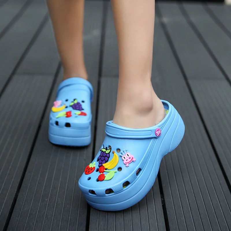 Beach Sandals Flip Flop Women Summer Croc Clogs Slip On Garden Platform Casual Water Aqua Swimming Classic Shoes Increase Height
