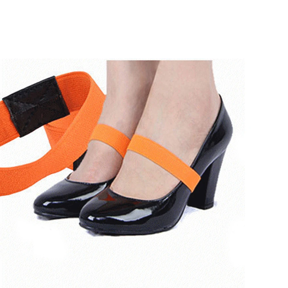 1 пара цветных эластичных лент; однотонные шнурки для обуви на высоком каблуке 2*20 см - Цвет: Orange