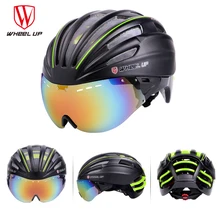 WHEEL UP New Integrally Aerodynamic EPS Lens Cycling Helmet Ultra-Light Mountain Bike Helmet MTB Bicycle Helmet Bike Accessories