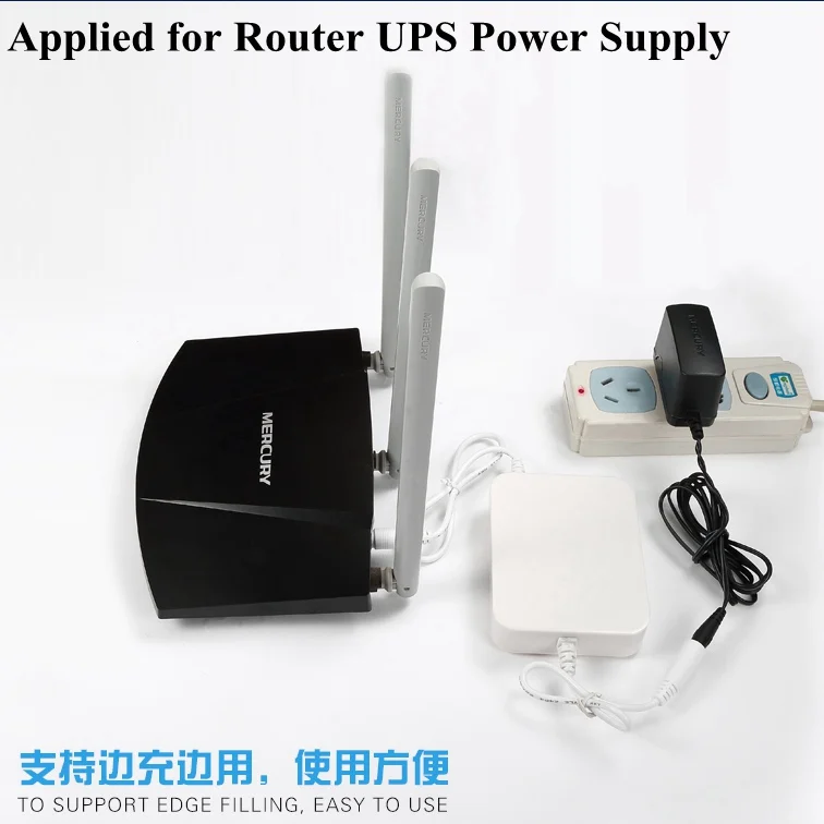 5v 9v 12v ups lithium battery mini ups 2A current dc plug for wifi router Security machine hard drive standy power supply light (5)