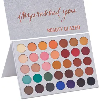 

Beauty Glazed Eye Makeup Nudes Palette 40 Color Matte Eyeshadow Highly Pigment Shimmer Glitter Eyeshadow Cosmetic Makeup Palette