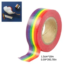 100CM Rainbow Tape Tape Wedding Party Decoration Tape School Office Supplies DIY Label Scrapbooking Tape