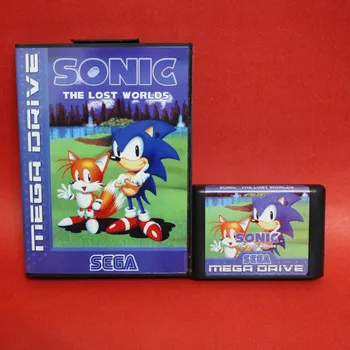 

Sonic The Hedgehog The Lost Worlds 16 bit MD card with Retail box for Sega MegaDrive Video Game console system