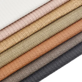 

1 Yard Embossed Weaving Grain PU Leather Fabric For DIY Patchwork Sewing Bag Clothes Decor Material Supplies