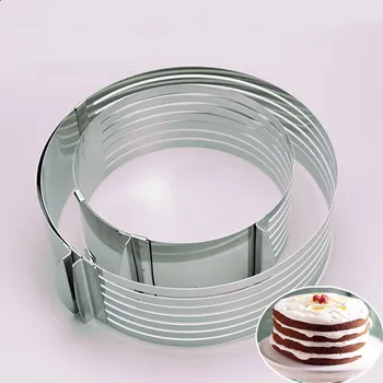 

1PC Adjustable Mousse Ring Mousse Cake Slicer Mold Cut Tools with Adjustable Ring for DIY Cooking Baking Mousse Pastry NE 009