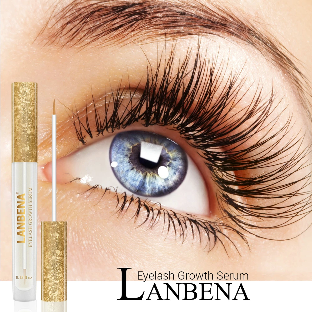 LANBENA Waterproof Eyelash Growth Treatment Essence Serum Eyelash Enhancer Longer Fuller Thicker