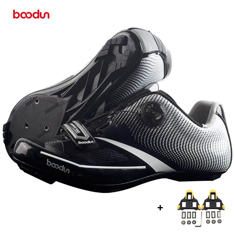 BOODUN новая обувь для велоспорта профессиональная обувь для шоссейного велосипеда самофиксирующаяся дышащая обувь для гоночного велосипеда Zapatos bicicleta - Цвет: Black with splint