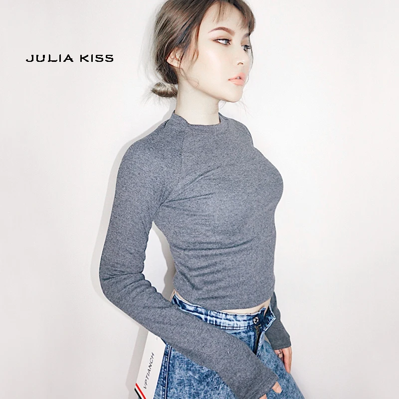

Women Raglan Sleeve Fitted Crop Tee Crop Top