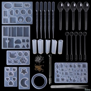 

1 Set Epoxy Resin Kit DIY Jewelry Casting Tools Silicone Mold Handmade Necklace Pendant Bangle Gifts Creative Professional