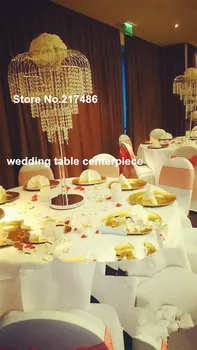 

new arrival tall crystal table top chandelier centerpieces for weddings table decoration