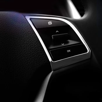 

2Pcs/Set Car Steering Wheel Sequins Cover Interior Decoration Trim For Hyundai Tucson 2015 2016 2017 2018 ABS Chrome Accessories