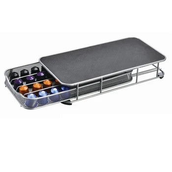 

Coffee Pod Holder Storage Drawer Coffee Capsules Organizer for 40pcs Nespresso Capsules Storage Box