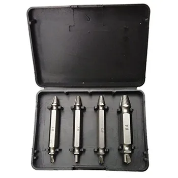 

4pcs Screw Extractor Drill Bits Guide Set Broken Damaged Bolt Remover