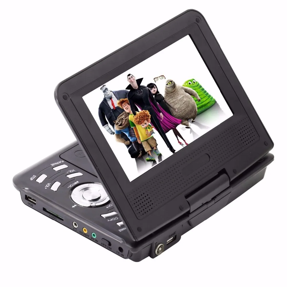 

7 inch Portable DVD player with TV/SD/USB Home DVD VCD,MP3/MP4 Player VOB,MPG,MPEG1,MPEG2,MPEG4,DIVX MP3, WMA JPEG