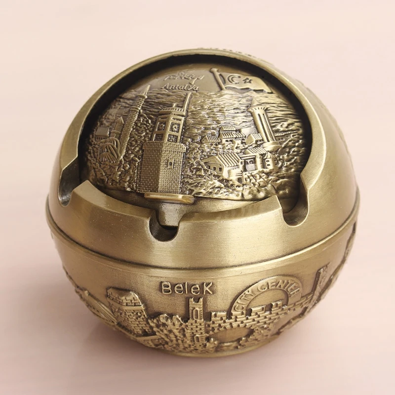 New Creative Ashtray With Lid Retro Home Portable Multifunctional Ashtray Smokeless Personality