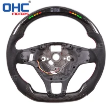 Real Carbon Fiber LED Steering Wheel compatible for Volkswagen Golf Polo Bora Passat Beetle Tiguan