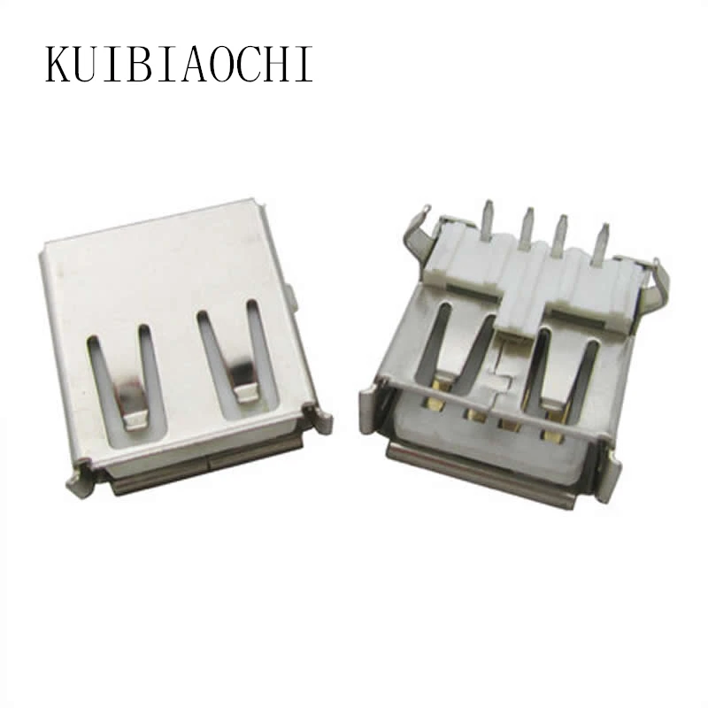 

A18 10pcs/lot USB 2.0 4Pin A Type Female Socket Connector G54 2 feet 90 degree Data Transmission Charging