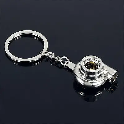 

Sleeve Bearing Gunmetal Turbo Keychain Spinning Turbine Keyring Keyfob Gadget m