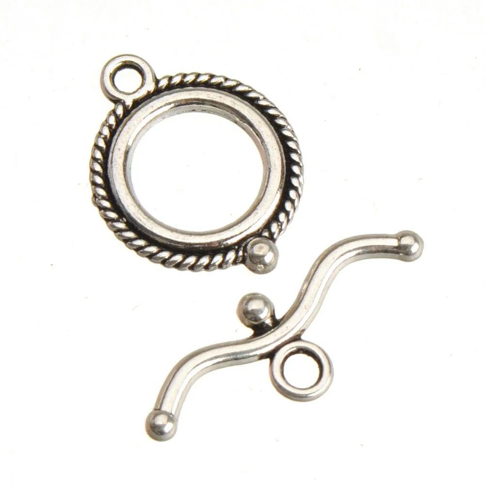 DIY Toggles Hooks Bracelets Clasps For Jewelry Making Vintage Silver
