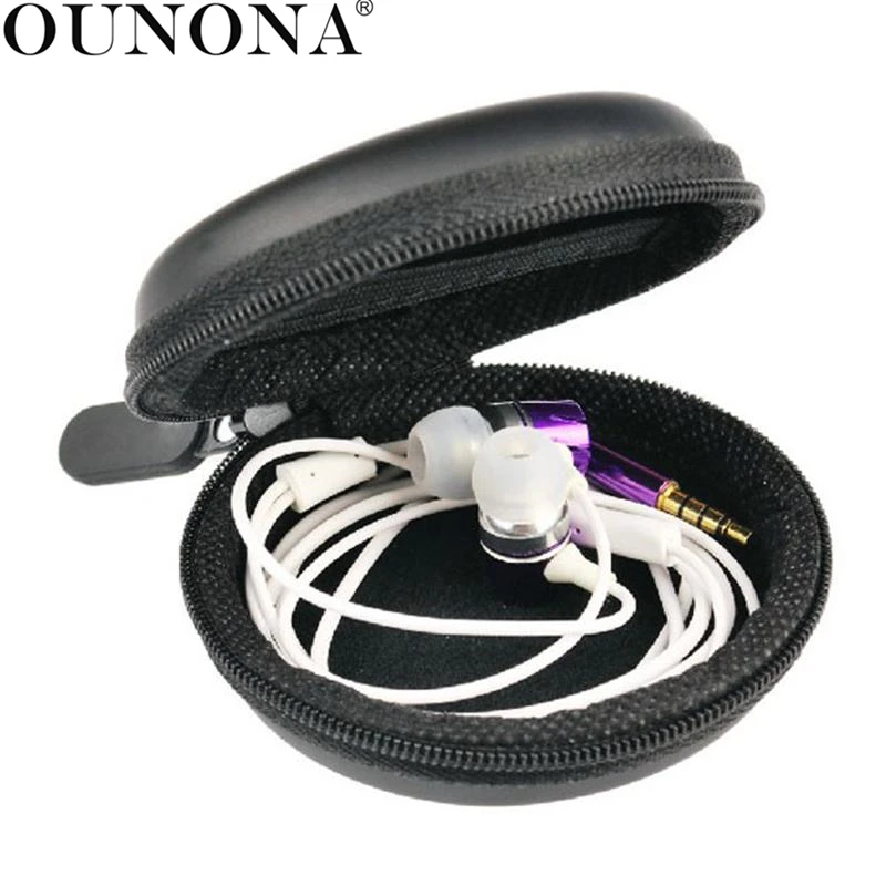 

Portable Zippered Hard Carrying Case Storage Bag Organizer for Earphone /Headphone /iPod /MP3