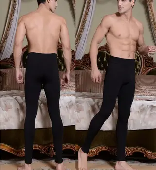 

New arrival high quality Men's mini velvet thickening warm breathable Long Johns Male elastic warm & comfortable Ninth pants