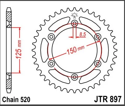 Задняя звездочка для Husaberg FC350 400 450 501 550 600 FE250 350 390 570 650 FS570 FX450 TE125 250 300 TE250|Звездочка